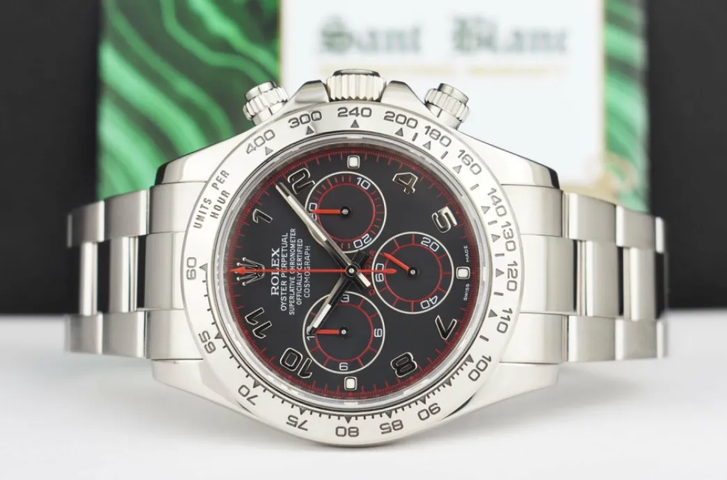 rolex_mm_kt_white_gold_da_3.webp Racing Professional Watches | Sant Blanc ROLEX 40mm 18kt White Gold DAYTONA Black Race Dial Model 116509