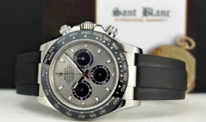 Sports Watches | Men's Watches | Sant Blanc ROLEX 40mm 18kt White Gold Daytona Steel Index Dial Ceramic Bezel Model 116519LN