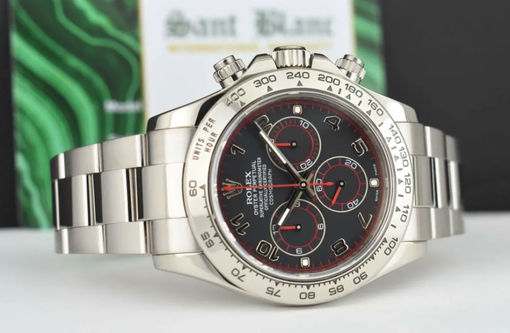 rolex_mm_kt_white_gold_da_4.webp Racing Professional Watches | Sant Blanc ROLEX 40mm 18kt White Gold DAYTONA Black Race Dial Model 116509