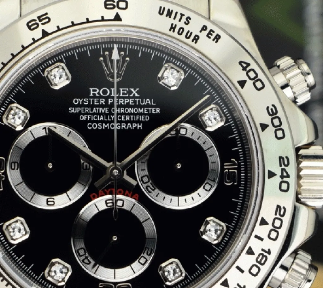 rolex_mm_kt_white_gold_da_5-3.webp Men's Watches | Racing Professional Watches | Sant Blanc ROLEX 40mm 18kt White Gold Daytona on Strap Black Diamond Model 116519