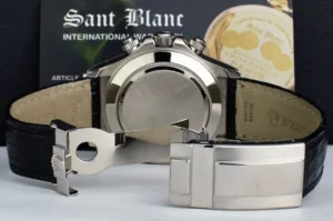 Men's Watches | Racing Professional Watches | Sant Blanc ROLEX 40mm 18kt White Gold Daytona on Strap Black Diamond Model 116519