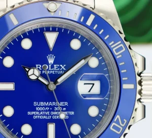 Diving Professional Watches | Sant Blanc ROLEX 40mm 18kt White Gold Submariner Blue Dial Smurf Model 116619LB