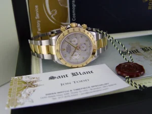 Sports Watches | Men's Watches | Sant Blanc ROLEX 40mm 18kt Yellow Gold & Stainless Steel Daytona MOP Arabic Dial Model 116523