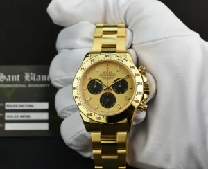 Men's Watches | Racing Professional Watches | Sant Blanc ROLEX 40mm 18kt Yellow Gold Daytona Champagne Paul Newman Index Dial Model 116528