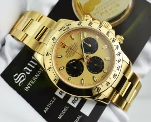 Men's Watches | Racing Professional Watches | Sant Blanc ROLEX 40mm 18kt Yellow Gold Daytona Champagne Paul Newman Index Dial Model 116528