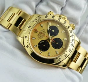 Men's Watches | Racing Professional Watches | Sant Blanc ROLEX 40mm 18kt Yellow Gold Daytona Champagne Paul Newman Index Dial Model 116528