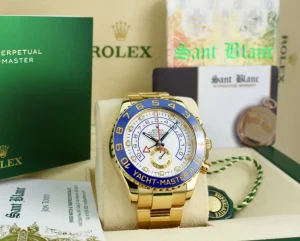 Yachting Professional Watches | Men's Watches | Sant Blanc ROLEX 44mm 18kt Yellow Gold Yachtmaster II Blue Hands Model 116688