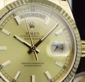 Men's Watches | President Dress Watches | Sant Blanc ROLEX 36mm Mens 18kt Gold Day Date President Champagne Index Model 118238