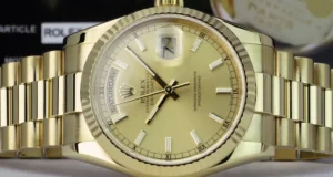 Men's Watches | President Dress Watches | Sant Blanc ROLEX 36mm Mens 18kt Gold Day Date President Champagne Index Model 118238