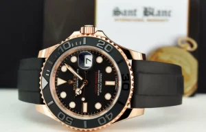 Yachting Professional Watches | Men's Watches | Sant Blanc ROLEX 40mm Mens 18kt Rose Gold Yachtmaster Oysterflex Band Model 116655