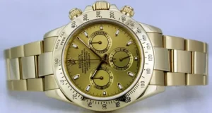 Men's Watches | Racing Professional Watches | Sant Blanc ROLEX 40mm Mens 18kt Yellow Gold Daytona Champagne Index Dial Model 116528