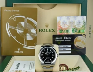 Sports Watches | Men's Watches | Sant Blanc ROLEX 39mm Mens Stainless Steel Explorer Black Index Dial Model 214270