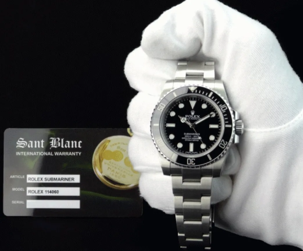 rolex_mm_mens_stainless_s_1-8.webp Diving Professional Watches | Men's Watches | Sant Blanc ROLEX 40mm Mens Stainless Steel Submariner Black Ceramic Bezel Dial Model 114060