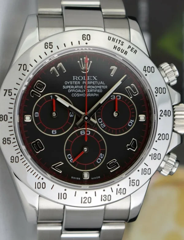 Sports Watches | Racing Professional Watches | Sant Blanc ROLEX 40mm Mens Stainless Steel Daytona Black Arabic