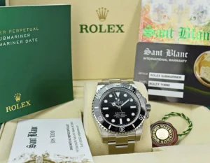 Diving Professional Watches | Men's Watches | Sant Blanc ROLEX 40mm Mens Stainless Steel Submariner Black Ceramic Dial Model 114060