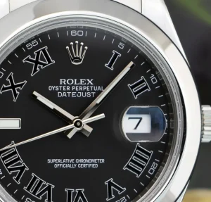 Men's Watches | Dress Watches | Sant Blanc ROLEX 41mm Mens Stainless Steel DateJust II Black Roman Dial Model 116300