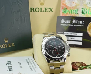 Sports Watches | Racing Professional Watches | Sant Blanc ROLEX 40mm Mens Stainless Steel Daytona Black Arabic