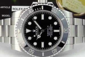 Diving Professional Watches | Men's Watches | Sant Blanc ROLEX 40mm Mens Stainless Steel Submariner Black Ceramic Bezel Dial Model 114060