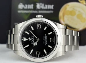 Sports Watches | Men's Watches | Sant Blanc ROLEX 39mm Mens Stainless Steel Explorer Black Index Dial Model 214270