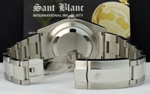 Men's Watches | Dress Watches | Sant Blanc ROLEX 41mm Mens Stainless Steel DateJust II Black Roman Dial Model 116300