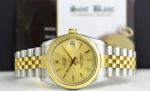 Ladies Watches | Dress Watches | Sant Blanc ROLEX 31mm MIDSIZE 18kt Gold & SS Datejust Champagne Model 68273