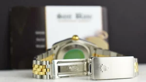 Ladies Watches | Dress Watches | Sant Blanc ROLEX 31mm MidSize 18kt Gold & Stainless Steel Datejust Blue Jubilee Dial Model 68273