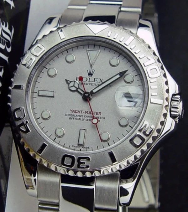 Yachting Professional Watches | Men's Watches | Sant Blanc ROLEX 35mm Midsize Platinum & Stainless Steel Yachmaster Model 168622