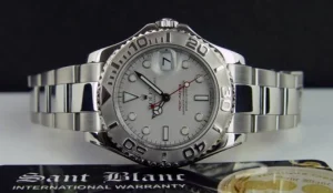 Yachting Professional Watches | Men's Watches | Sant Blanc ROLEX 35mm Midsize Platinum & Stainless Steel Yachmaster Model 168622