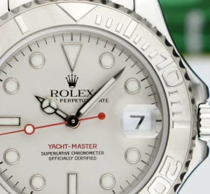 Yachting Professional Watches | Men's Watches | Sant Blanc Rolex 35mm Mid-size Platinum & Stainless Steel Yachmaster Platinum Dial Model 168622