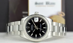 Dress Watches | Sant Blanc ROLEX 31mm Mid-Size Stainless Steel Datejust Black Index Model 178240
