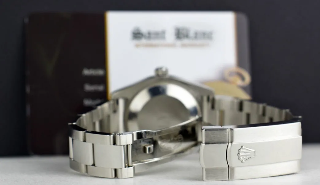 rolex_mm_midsize_stainles_3-1.webp Ladies Watches | Dress Watches | Sant Blanc ROLEX 31mm Mid-Size Stainless Steel Datejust Rhodium Roman Dial Model 178240