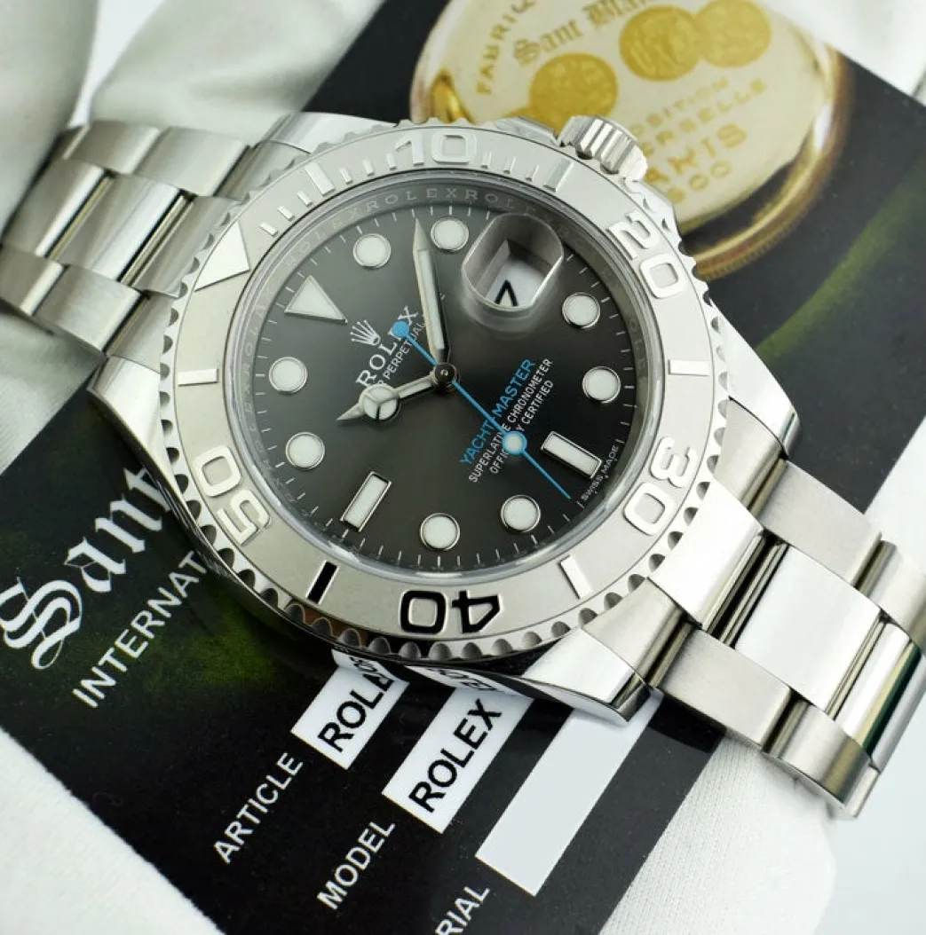 rolex_mm_platinum__stainl_1.webp Yachting Professional Watches | Sports Watches | Sant Blanc ROLEX 40mm Platinum & Stainless Steel Yachtmaster Rhodium Dial Model 116622