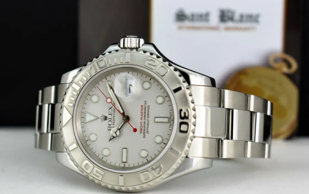 rolex_mm_platinum__stainl_2-3.webp Yachting Professional Watches | Men's Watches | Sant Blanc ROLEX 40mm Platinum & Stainless Steel YachtMaster Platinum Dial Model 16622