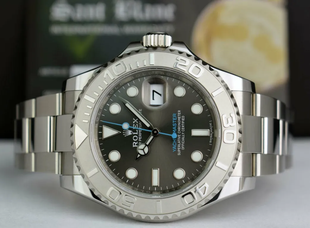 rolex_mm_platinum__stainl_2.webp Yachting Professional Watches | Sports Watches | Sant Blanc ROLEX 40mm Platinum & Stainless Steel Yachtmaster Rhodium Dial Model 116622