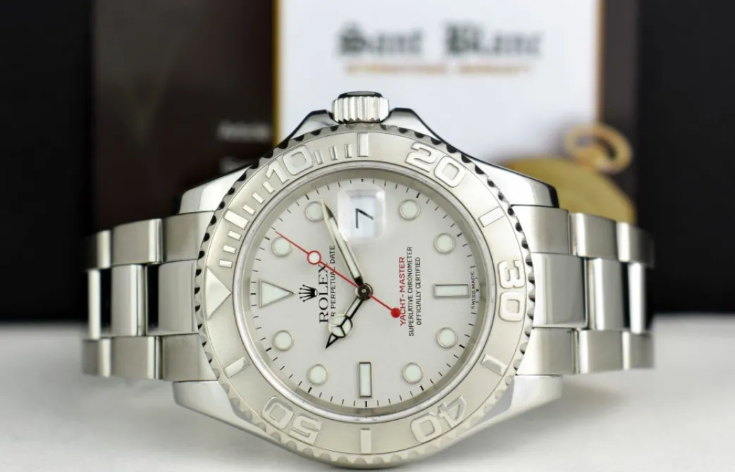 rolex_mm_platinum__stainl_3-3.webp Yachting Professional Watches | Men's Watches | Sant Blanc ROLEX 40mm Platinum & Stainless Steel YachtMaster Platinum Dial Model 16622