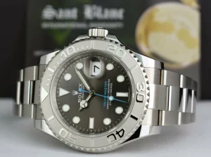 Yachting Professional Watches | Sports Watches | Sant Blanc ROLEX 40mm Platinum & Stainless Steel Yachtmaster Rhodium Dial Model 116622