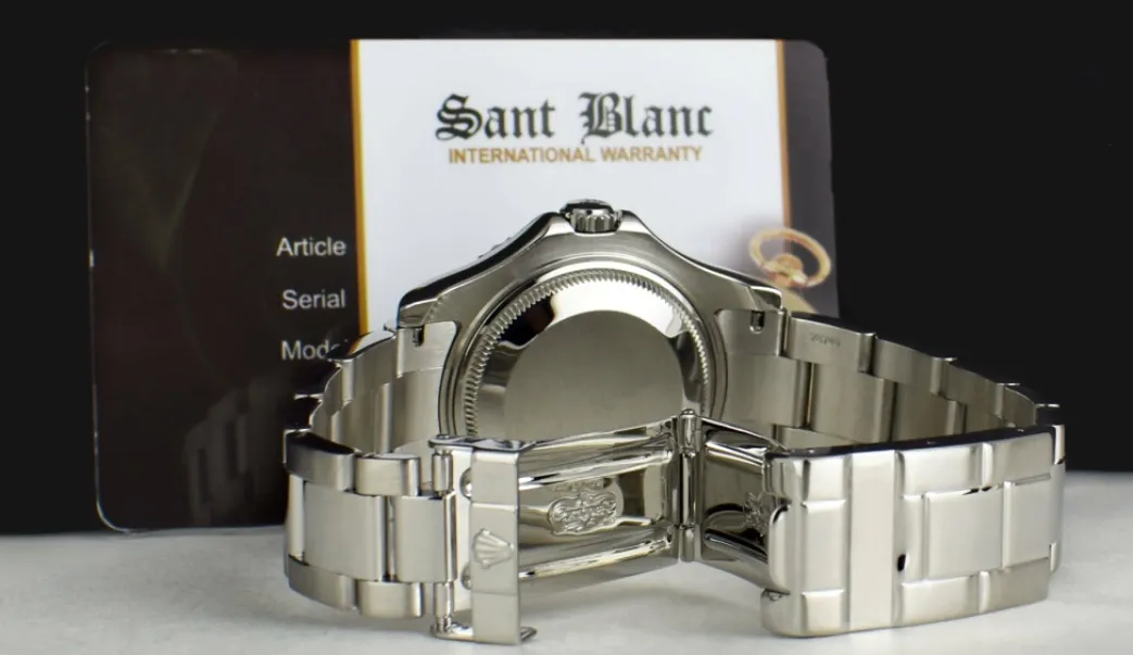 rolex_mm_platinum__stainl_6-2.webp Yachting Professional Watches | Sant Blanc ROLEX 35mm Platinum & Stainless Steel Yachmaster Platinum Dial Model 168622
