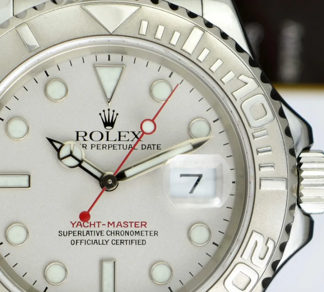 rolex_mm_platinum__stainl_6-3.webp Yachting Professional Watches | Men's Watches | Sant Blanc ROLEX 40mm Platinum & Stainless Steel YachtMaster Platinum Dial Model 16622