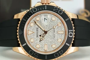 Yachting Professional Watches | Men's Watches | Sant Blanc ROLEX 40mm Rose Gold Yachtmaster Pave Diamond Model 116655