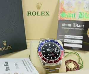 Sports Watches | Pilots Professional Watches | Sant Blanc ROLEX 40mm Stainless GMT Master II Pepsi Blue-Red Bezel SEL Model 16710