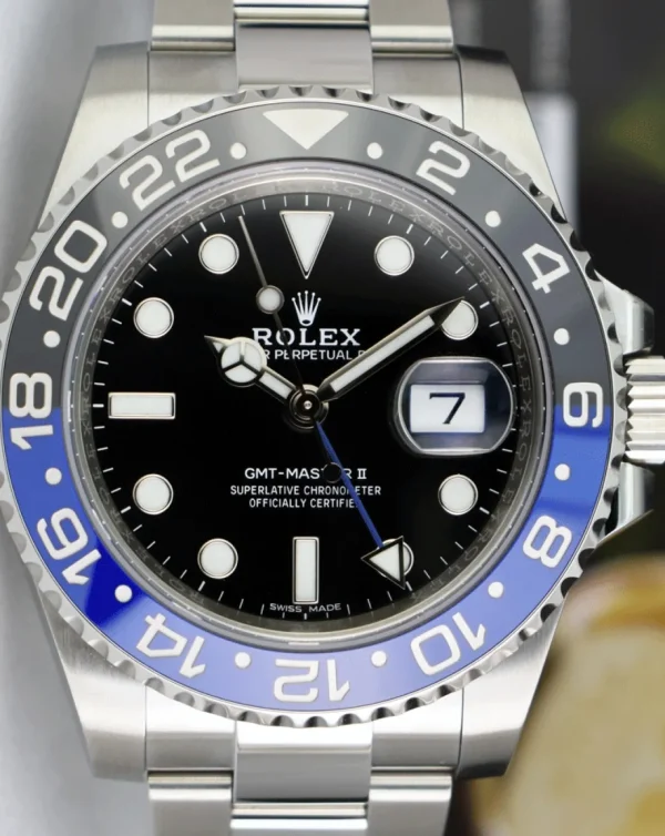 Sports Watches | Pilots Professional Watches | Sant Blanc ROLEX 40mm Stainless GMT Master II Blue Black 
