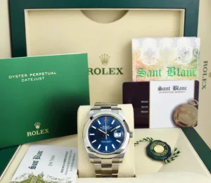 Dress Watches | Sant Blanc ROLEX 41mm Stainless Steel DateJust 41 Blue Index Dial Model 126300