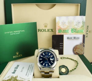 Men's Watches | Dress Watches | Sant Blanc ROLEX 41mm Stainless Steel DateJust II Blue Index Dial Model 116300