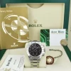 Racing Professional Watches | Sant Blanc ROLEX 40mm Stainless Steel Daytona Black Race Dial Fat Buckle Model 116520