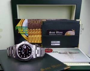 Sports Watches | Men's Watches | Sant Blanc ROLEX 40mm Stainless Steel Explorer II Black Index Dial Model 16570