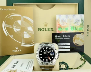 Sports Watches | Field Professional Watches | Sant Blanc ROLEX 42mm Stainless Steel Explorer II Black Dial Model 216570