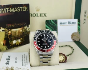 Pilots Professional Watches | Sant Blanc ROLEX 40mm Stainless Steel GMT Master II Coke Bezel w/Box & Books Model 16710