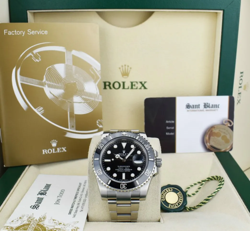 rolex_mm_stainless_steel__0-58.webp Diving Professional Watches | Sant Blanc ROLEX 40mm Stainless Steel Submariner Black Dial Ceramic Bezel Model 116610LN