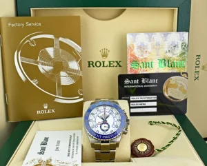 Yachting Professional Watches | Sports Watches | Sant Blanc ROLEX 44mm Stainless Steel Yachtmaster II White Dial Blue Hands Model 116680