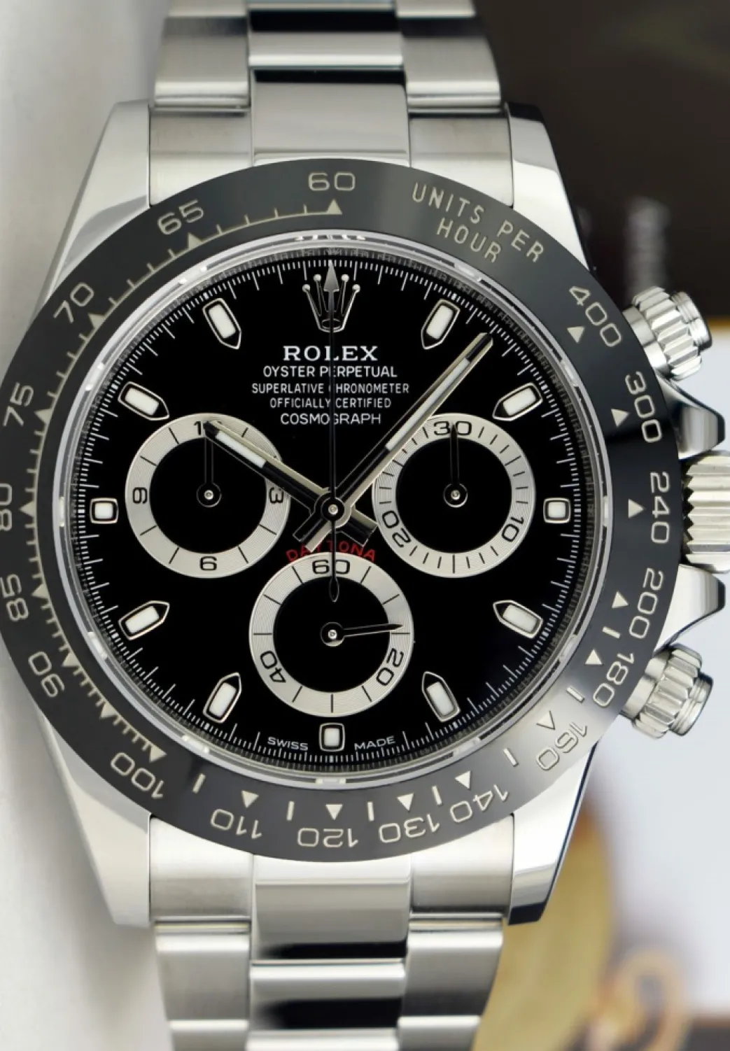 rolex_mm_stainless_steel__1-20.webp Men's Watches | Racing Professional Watches | Sant Blanc ROLEX 40mm Stainless Steel DAYTONA Black Dial Ceramic Bezel Model 116500LN